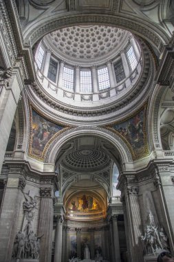 05.03.2008, Paris, Fransa. Pantheon Paris, Fransa'da iç. Mimari Paris. Paris gezileri. 