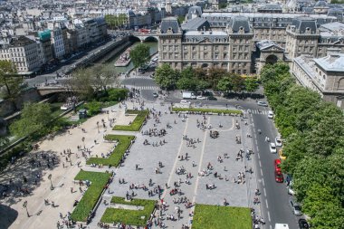 05.03.2008, Paris, Fransa. Paris Hava görünümü Katedrali. Paris panoramik manzaralı. Avrupa'da seyahat.