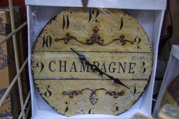 2008 Paris França Relógio Parede Vintage Loja Lembranças Viajar Pela — Fotografia de Stock