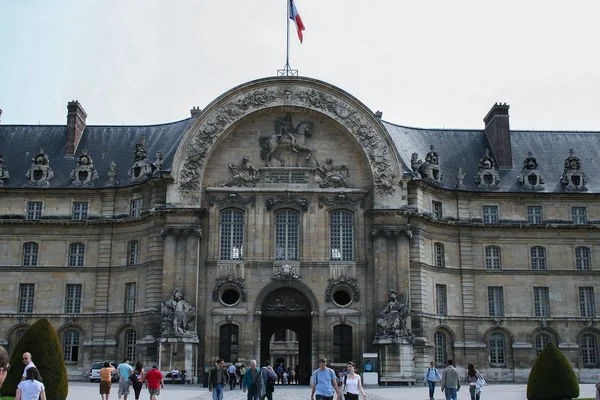 2008 Paříž Francie Památky Paříže Průčelí Národní Sídla Invalidům Soud — Stock fotografie