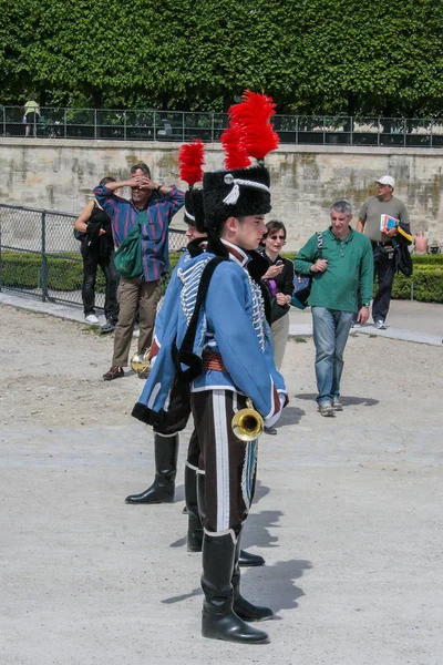 2008 Paris Frankrike Costume Parade 1800 Talets Franska Militära Styrkor — Stockfoto