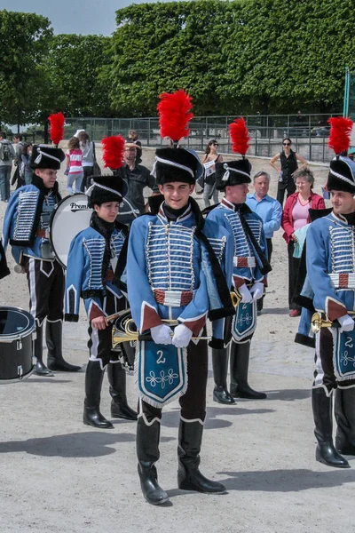 2008 Paris Frankrike Costume Parade 1800 Talets Franska Militära Styrkor — Stockfoto