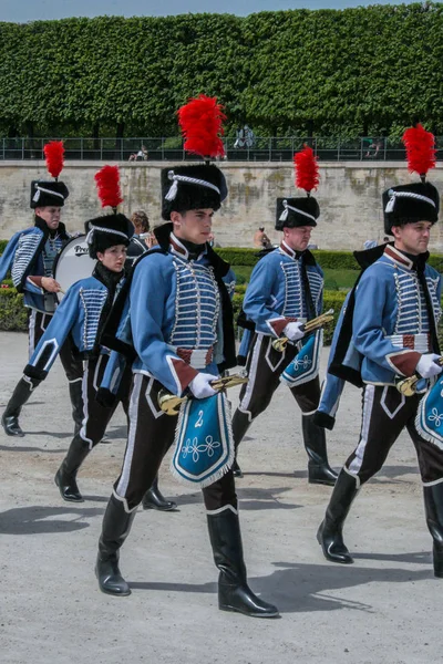 2008 Paris Frankrike Costume Parade 1800 Talets Franska Militära Styrkor — Stockfoto