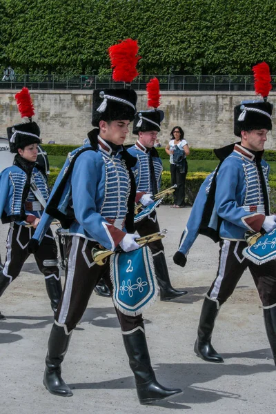 2008 Paris Frankrike Costume Parade 1800 Talets Franska Militära Styrkor — Stockfoto