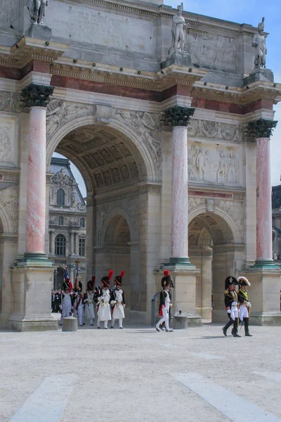 2008 Paříž Francie Kostýmovaném Průvodu Století Francouzské Vojenské Síly Tuilerijských — Stock fotografie