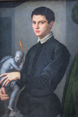 05.02.2008, Paris, Fransa. Louvre Müzesi'nde sanat boya. Paris manzaraları.