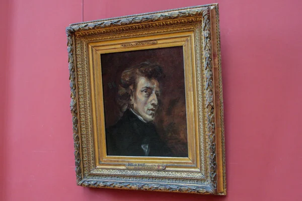 2008 Parigi Francia Ritratto Del Compositore Polacco Chopin Delacroix Visita — Foto Stock