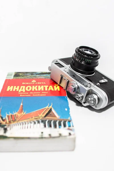 2018 Moscovo Rússia Conceito Viagem Redor Indo China Com Câmera — Fotografia de Stock