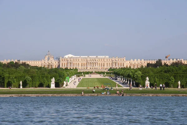 05.052008, Versailles, France. Panoramic view of the pond and the garden of the Versailles Palace.