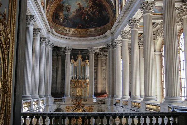 2008 Versalles Francia Interior Del Palacio Con Órgano Instrumento Musical — Foto de Stock