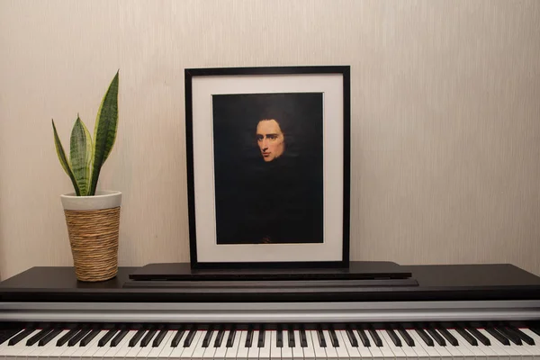 2018 Moscou Rússia Retrato Liszt Piano Uma Composição Retrato Compositor — Fotografia de Stock