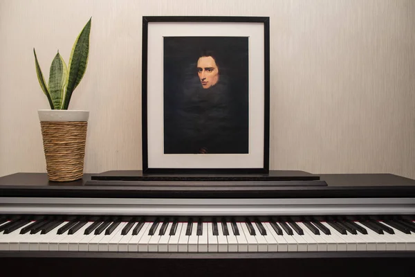 2018 Moscou Rússia Retrato Liszt Piano Uma Composição Retrato Compositor — Fotografia de Stock