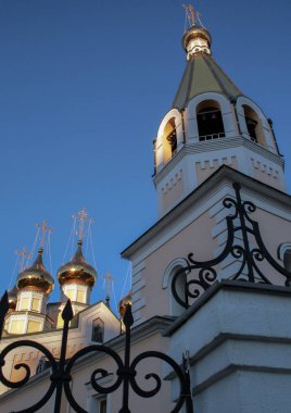 07.06.2018, Yakutsk, Rusya Federasyonu. Yakutsk dini mimarisi. Şehrin eski bir kilise.