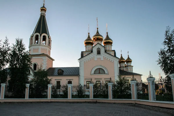 2018 Yakutsk Federacja Rosyjska Architektury Sakralnej Jakucka Stary Kościół Mieście — Zdjęcie stockowe