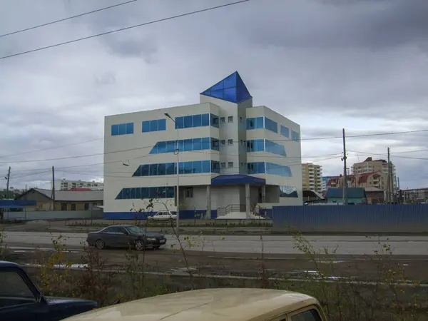 2008 Yakutsk Rusland Een Oude Moderne Gebouwen Van Stad Architectuur — Stockfoto