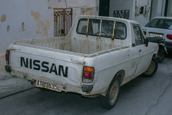 2008 Hersonissos Crete Greece Back Side View Old Car Old — Stock Photo, Image