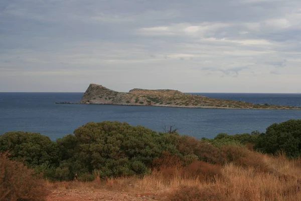 2008 Hersonissos Creta Grécia Seascape Com Montanhas Uma Costa Viajar — Fotografia de Stock
