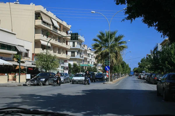2008 赫索尼索斯 克里特 开车环游欧洲 希腊小镇的城市景观 — 图库照片