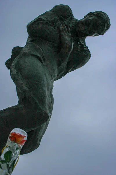 2009 Moskva Ryssland Skulptur Man Victory Park Sightseeing Moskva Minnet — Stockfoto