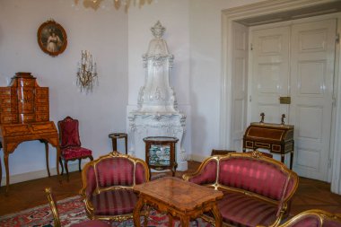 2009.05.06, Dobris, Çek Cumhuriyeti. İç çek kale Hall. Çek Cumhuriyeti gezi. 