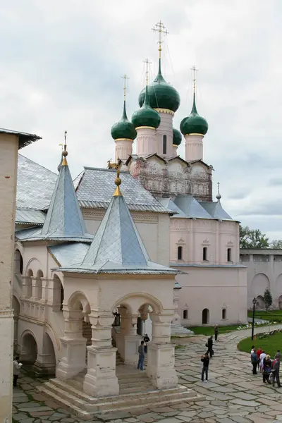 2009 Rostov Russia Repair Church Domes Restoration Old Church — Stock Photo, Image