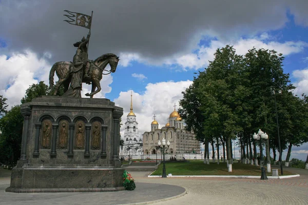 2009 Vladimir Ryssland Monument Till Prince Vladimir Parken Sightseeing Gamla — Stockfoto