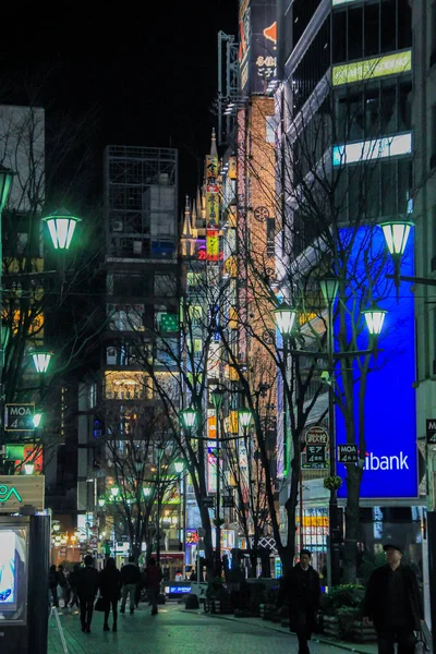 2013 Tóquio Japão Iluminação Paisagem Urbana Tóquio Esta Noite Sinais — Fotografia de Stock