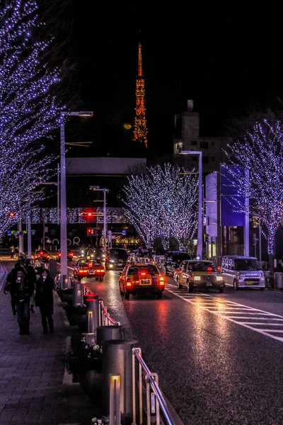 2013 Tokio Japón Iluminación Del Paisaje Urbano Tokio Esta Noche — Foto de Stock