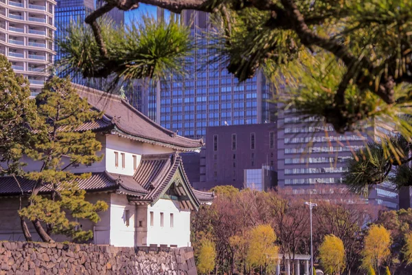 2013 Τόκιο Ιαπωνία Αυθεντικό Κτήριο Στο Έδαφος Από Παλάτι Αυτοκράτορας — Φωτογραφία Αρχείου