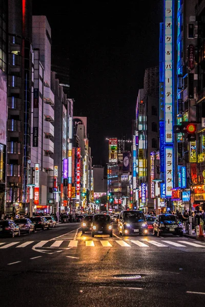 2013 Tokyo Japonya Cityscape Tokyo Gece Aydınlatma Reklam Işaretleri Gece — Stok fotoğraf