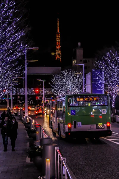 2013 Tokyo Japonya Cityscape Tokyo Gece Aydınlatma — Stok fotoğraf