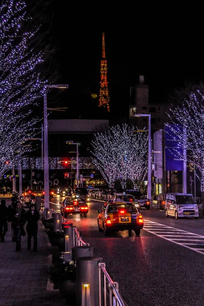 2013 Tokio Japan Illumination Des Stadtbildes Von Tokio Heute Abend — Stockfoto