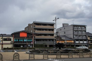 2013.01.04, Kyoto, Japonya. Yerler Japonya. Kyoto Cityscape kış sezonu.
