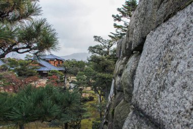 2013.01.04, Kyoto, Japonya. Bölge Nijo kale eski binalarda. Kyoto manzaraları yürüyüş.
