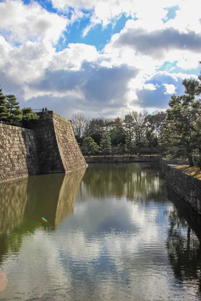 2013 Kjóto Japonsko Vnitřní Zdi Vodní Příkop Hradu Nij Památky — Stock fotografie