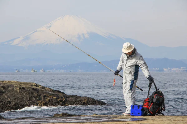 2013 Камакура Японія Авто Подорож Навколо Відомі Місця Japan Fishermen — стокове фото