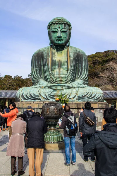 2013 Kamakura Japonya Ktoku Tapınağı Nda Amitbha Buddha Anıtsal Bir — Stok fotoğraf