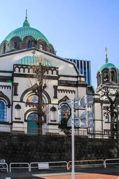 2013 Tokyo Giappone Architettura Religiosa Del Giappone Faade Della Chiesa — Foto Stock