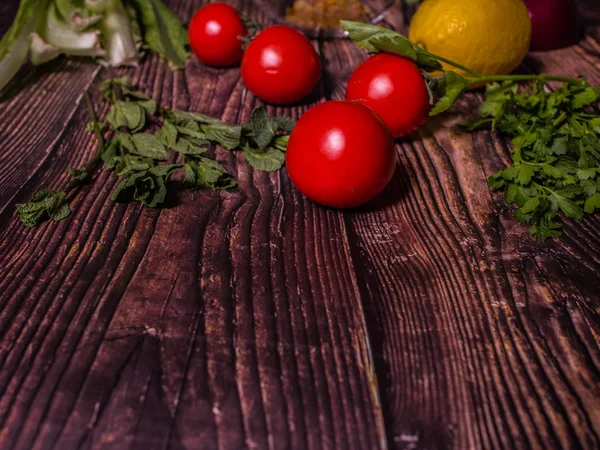 Ingredientes Para Cocinar Tabbouleh Ensalada Vegetariana Levantina Comida Tradicional Del — Foto de Stock