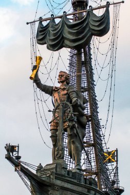 2010.04.04, Moskova, Rusya. Birinci Petrus'un ünlü anıtı. Rusya'nın en skandal ve tartışmalı anıtı.