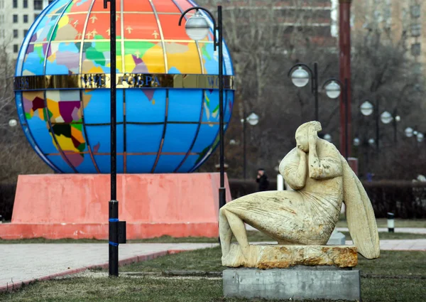 2010 Moscou Russie Sculptures Dans Parc Parc Une Vieille Sculpture — Photo