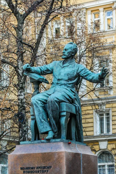 2010 모스크바 러시아 차이콥스키 기념비의 유명한 러시아어 작곡가 — 스톡 사진