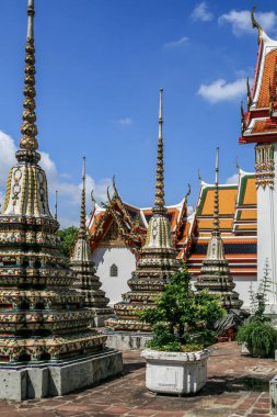 2011.05.16, Bangkok, Tayland. Büyük Saray Köşkü'nün elemanları. Asya'nın antik mimarisi. Bangkok Turistik Yerler. 