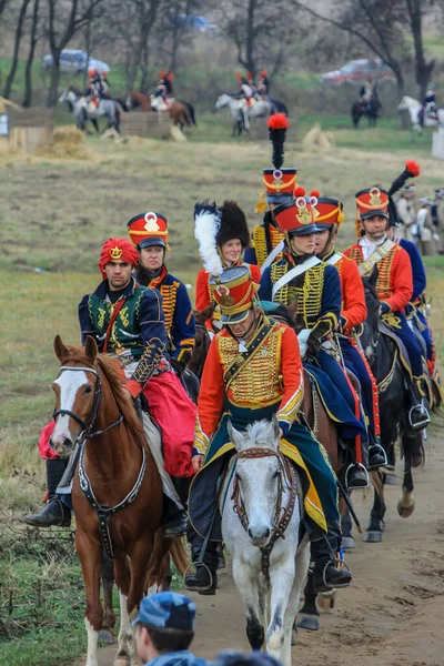 2012 Maloyaroslavets ロシア フランス軍とロシア軍の間の1812年の戦闘の再現 — ストック写真