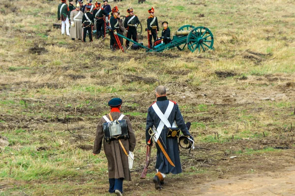 2012 Maloyaroslavets Rusland Productie Reconstructie Van Slag Van 1812 Tussen — Stockfoto