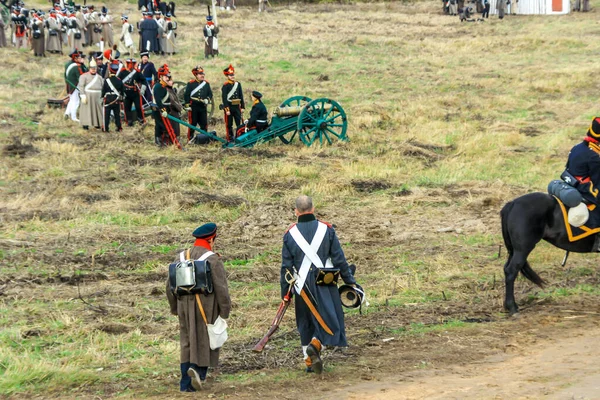 2012 Maloyaroslavets ロシア フランス軍とロシア軍の間の1812年の戦闘の再現 — ストック写真