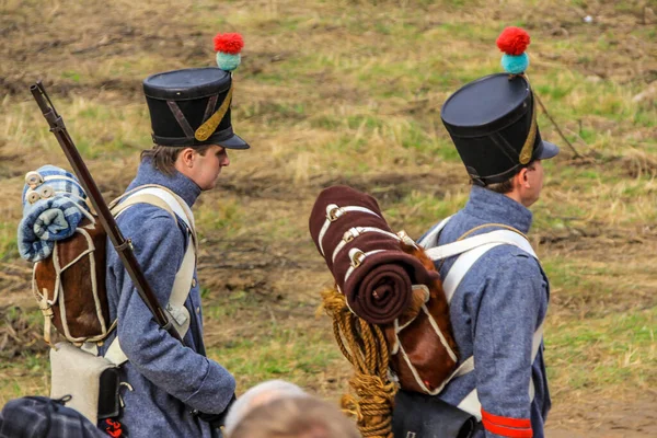 2012 Maloyaroslavets Russie Reconstruction Bataille 1812 Entre Les Armées Françaises — Photo