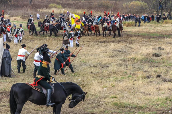 2012 Maloyaroslavets Ρωσία Αναδόμηση Της Παραγωγής Της Μάχης Του 1812 — Φωτογραφία Αρχείου