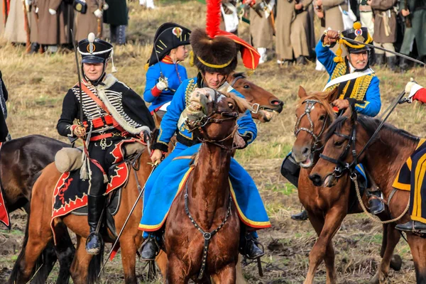 2012 Maloyaroslavets ロシア フランス軍とロシア軍の間の1812年の戦闘の再現 — ストック写真