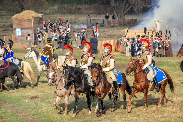 2012 Maloyaroslavets Russland Eine Gruppe Hoch Ross Kommandeure Steht Vor — Stockfoto